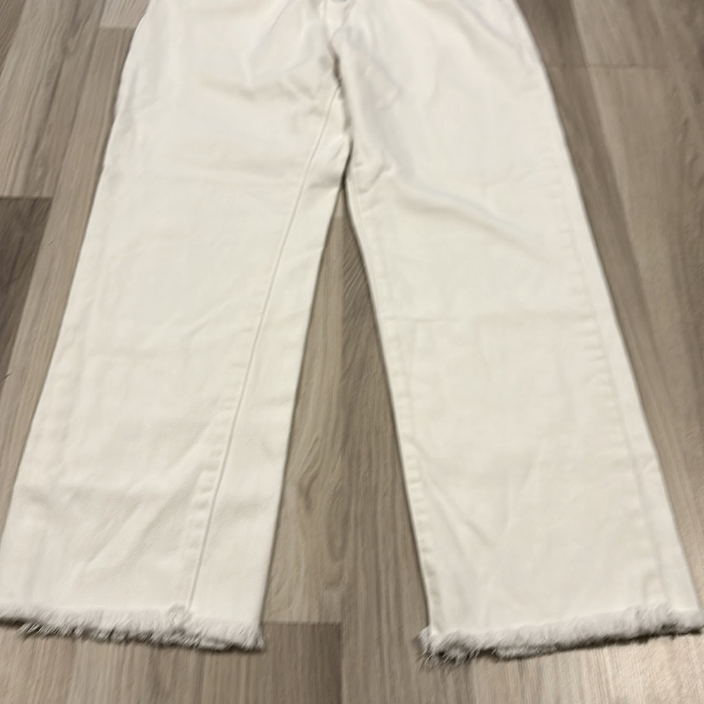 KanCan White Button Fly Fringe Women's Straight Leg Jeans Size 27 - Picture 5 of 15